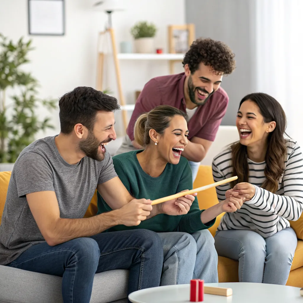 Grup de prieteni jucând la KERANION